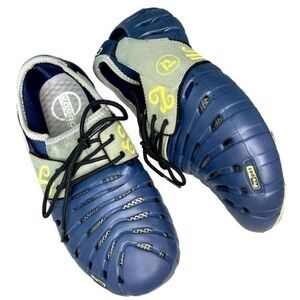 VOYAGER | WOMENS VOYAGER PROPET NAVY BLUE & YELLOW WATER SHOES, SIZE 6.5